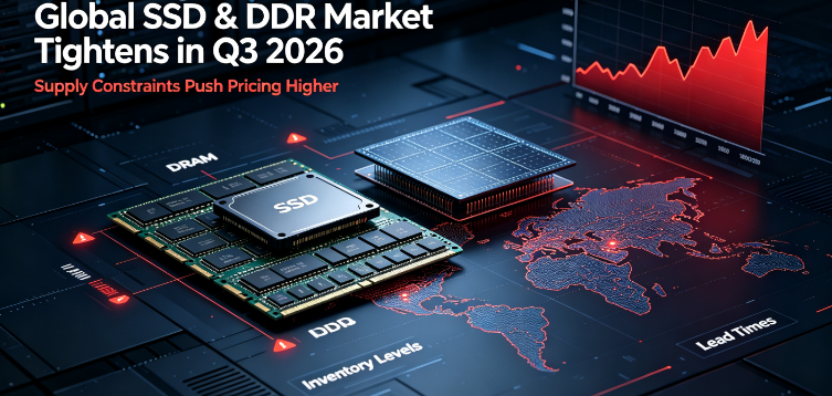Глобальні ціни на SSD і DDR різко зросли в 3 кварталі 2026 р. на тлі обмеженої пропозиції, керованої ШІ; GUDGA підтримує стабільні постачання для глобальних B2B партнерів